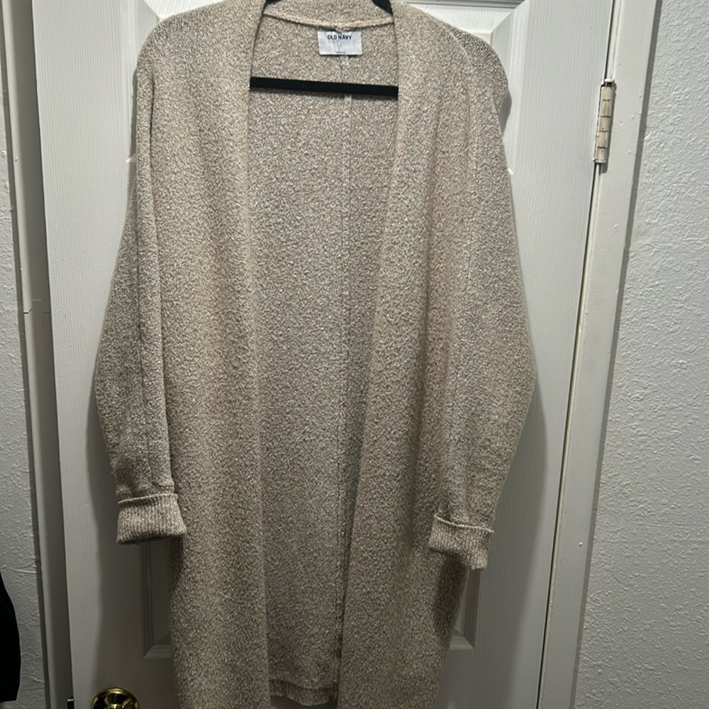 Old Navy Long Beige Cardigan